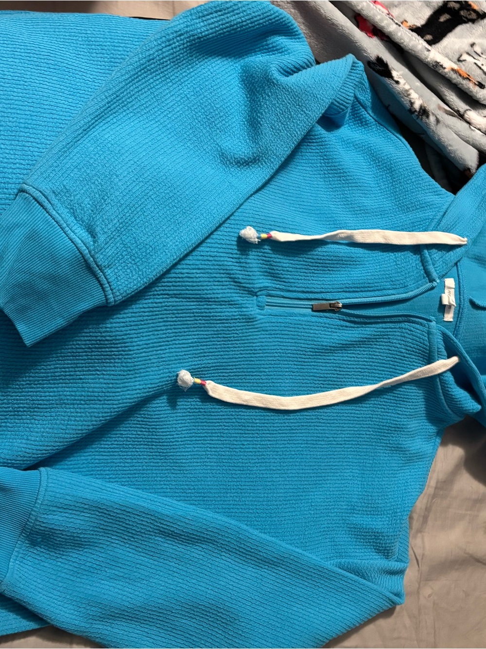 Maurices Women's Bright Turquoise Quarter-Zip Hoodie